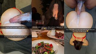 Watch Cheating Wife Lies About Dinner with Coworker John - Gets Pussy Wrecked by Big Dick & Snapchats Husband Film