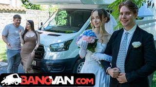 Watch BangVan - Bride Polly Youngs Fucked by Stranger Right at Her Wedding While Groom Watches! Film